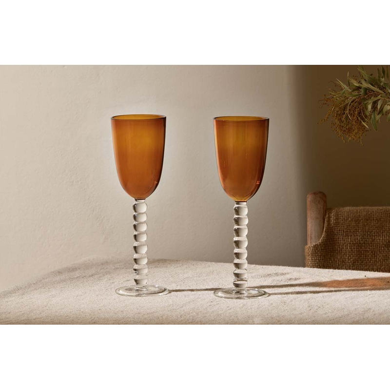 Thimma Wine Glass – Amber (Set of 2)