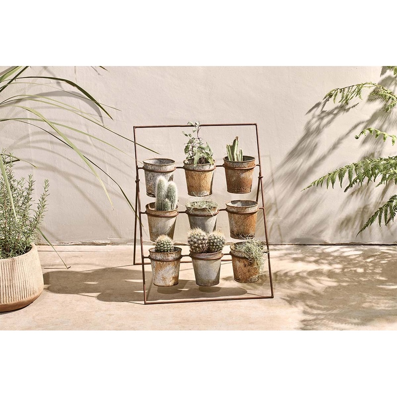 Abari Planter Stand|Aged Zinc|One Size
