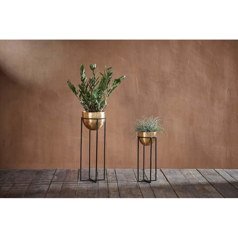 Atsu Brass Planter Stand|Antique Brass|Small|Large