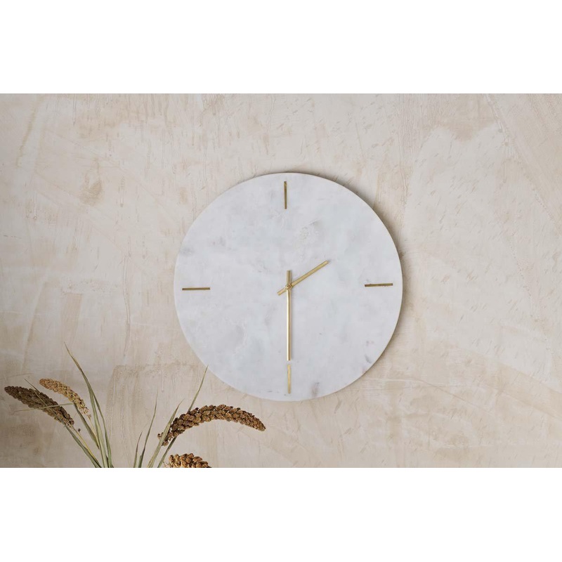 Besa Marble Clock – White|White|3 x 41cm (dia)
