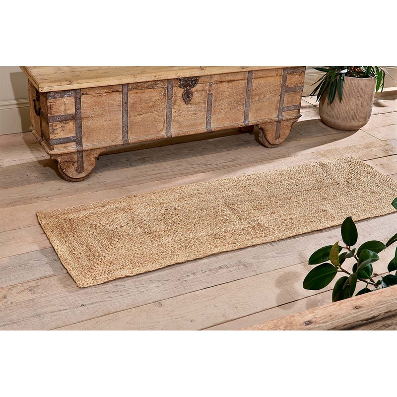 Braided Hemp Floor Runner|Natural|One Size
