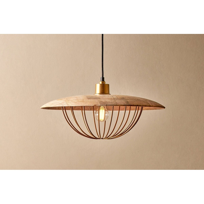 Chakai Wood & Metal Pendant – Large