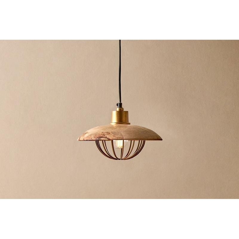 Chakai Wood & Metal Pendant – Small