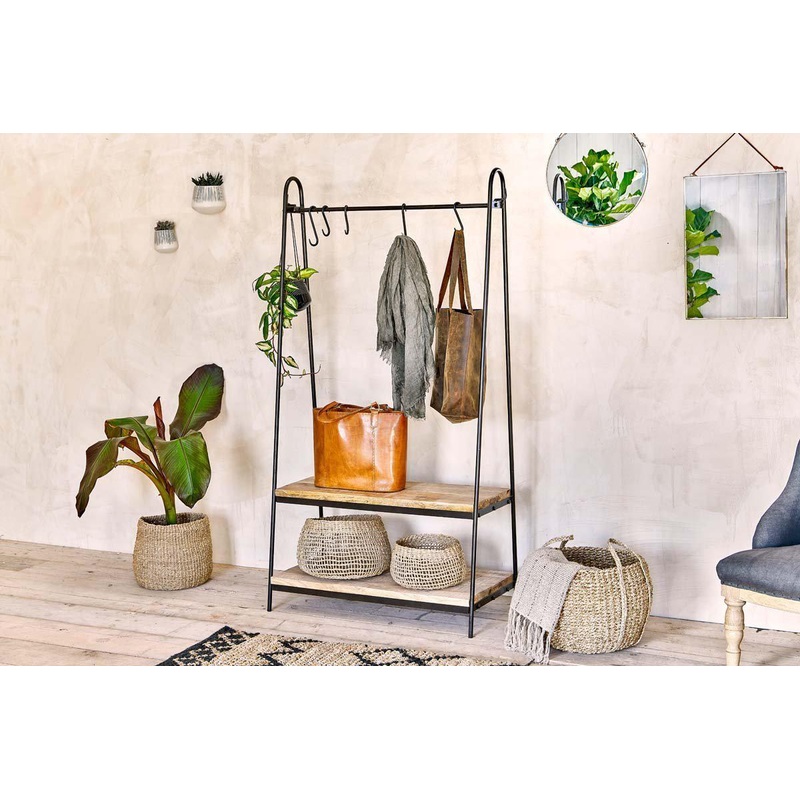 Edda Hanging Rail|Natural Mango Wood|163 x 90 x 43cm