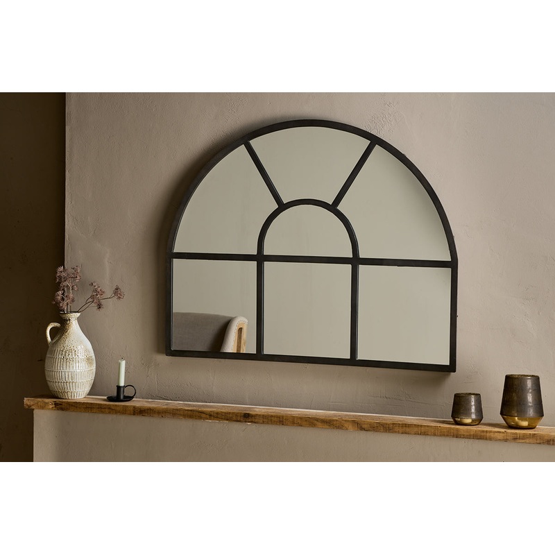 Imoma Iron Overmantle Arch Mirror