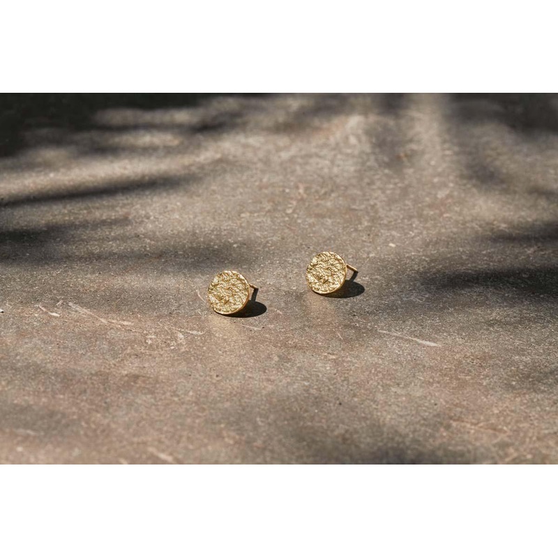 Karnataka Disc Earring Studs|Gold|One Size