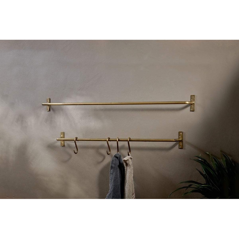 Laila Iron Hanging Rail – Brass