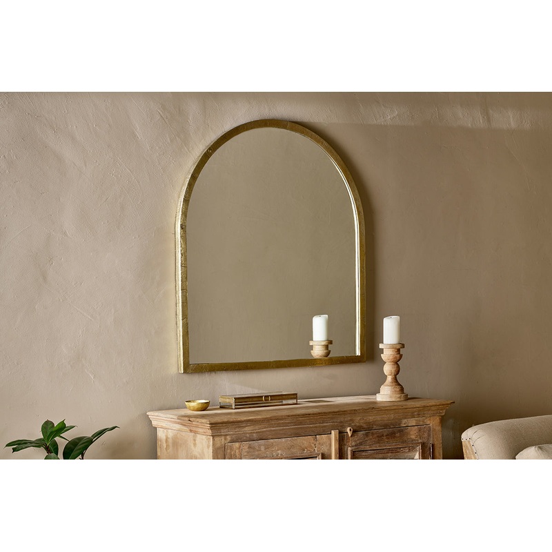 Murwara Arch Mirror – Antique Brass