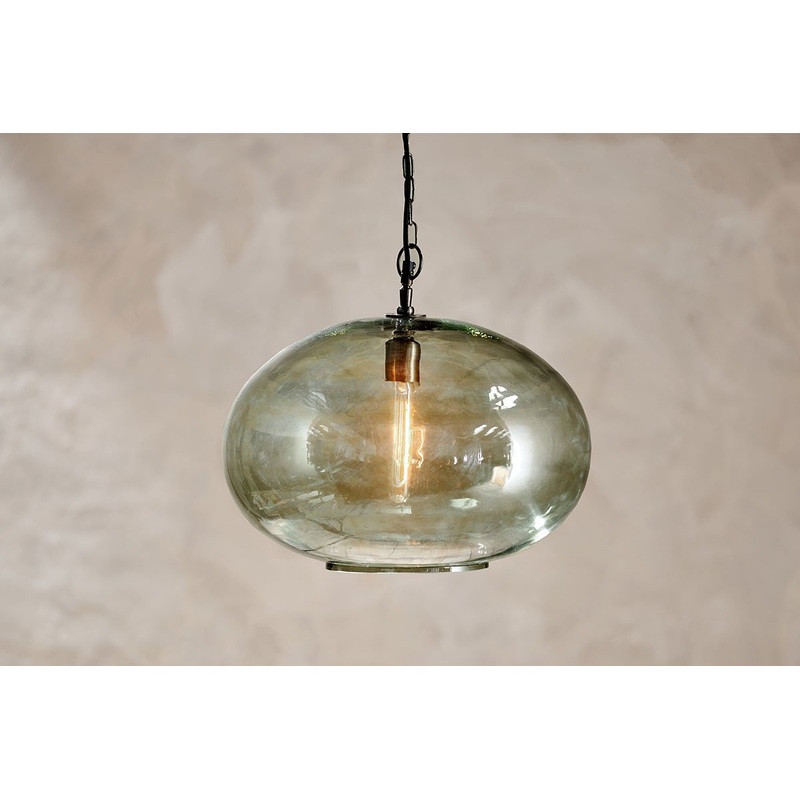 Otoro Recycled Glass Pendant – Green – Large Round