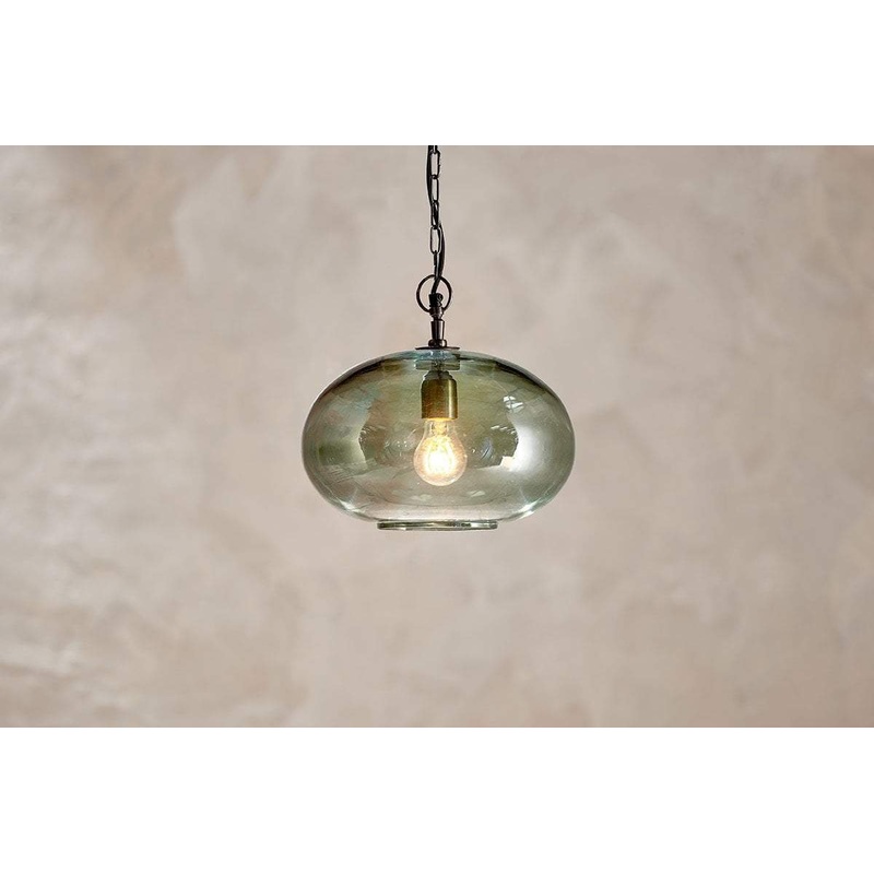 Otoro Recycled Glass Pendant – Green – Small Round