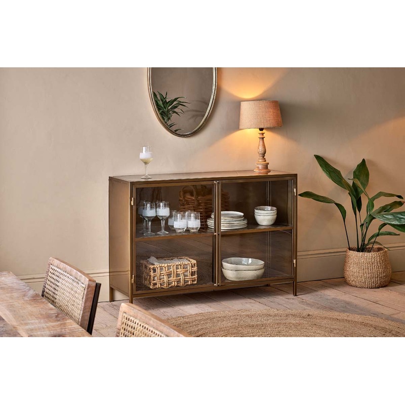 Ranchi Iron Sideboard|Antique Brass|One Size