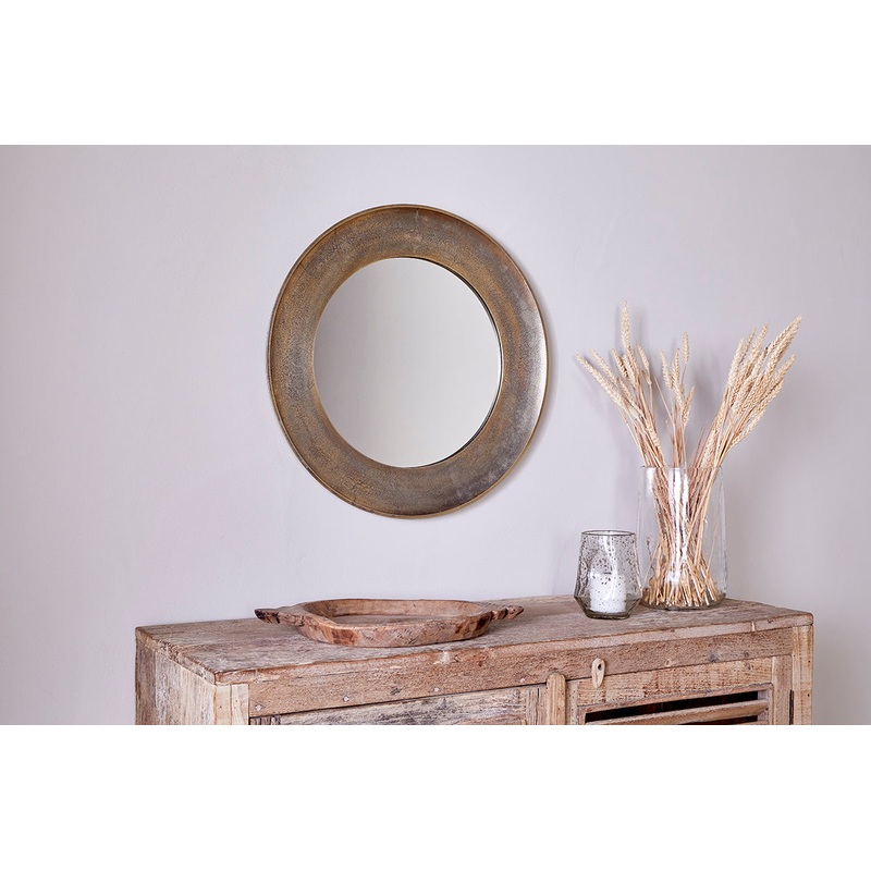 Yakira Mirror|Antique Brass|Small|Large