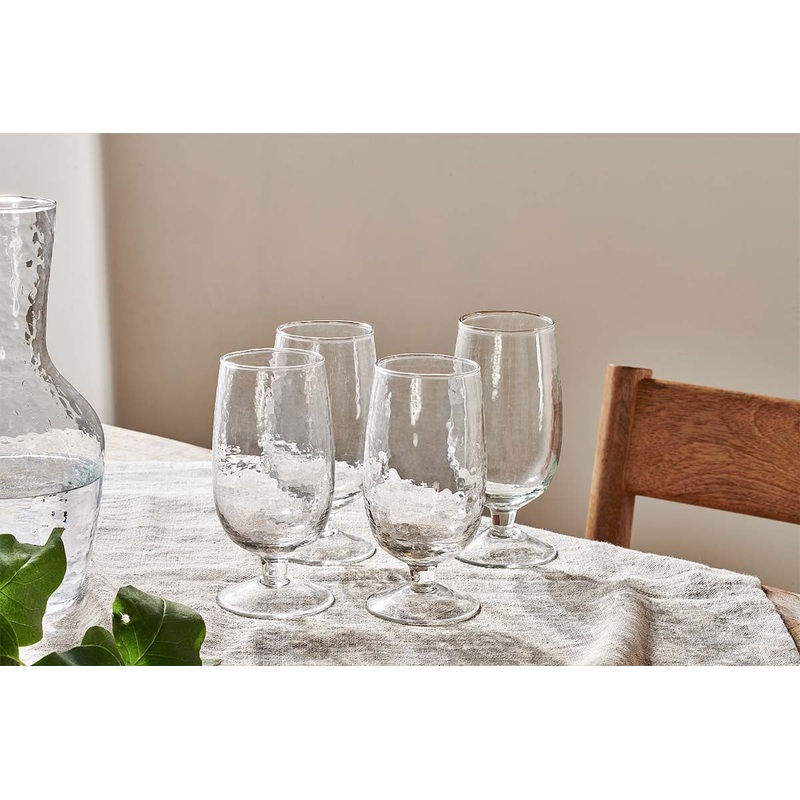 Yala Hammered Glass – Clear (Set of 4)