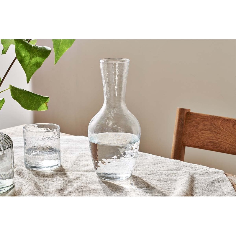 Yala Hammered Jug – Clear Glass