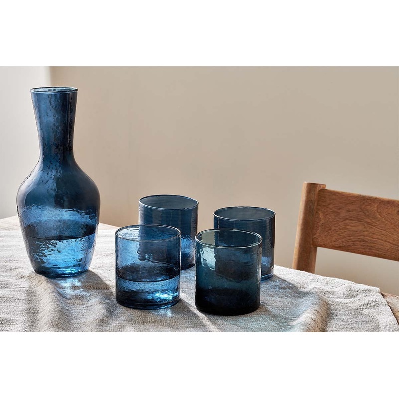 Yala Hammered Tumbler – Indigo (Set of 4)