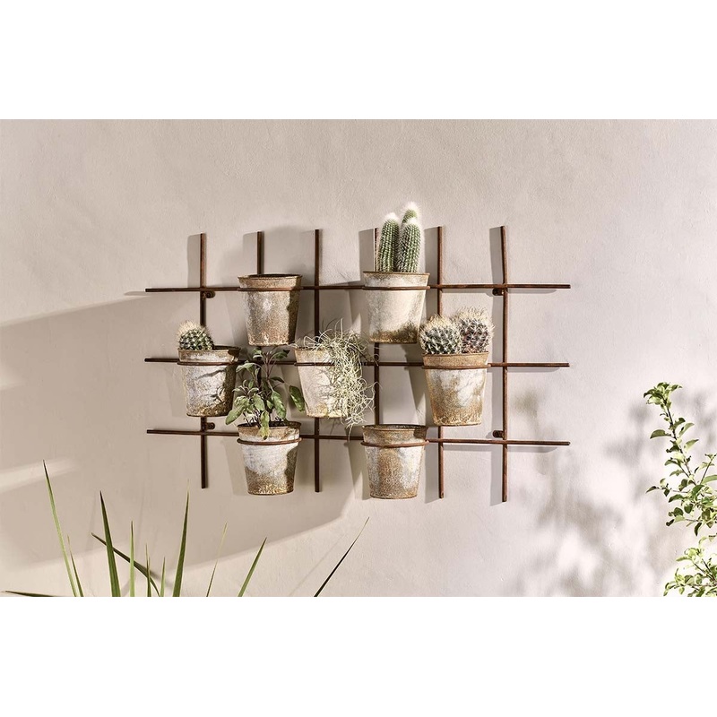 Abari Wall Hung Planter|Aged Zinc|One Size
