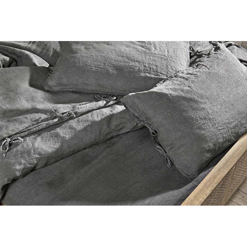 Adya Linen Duvet Cover – Charcoal