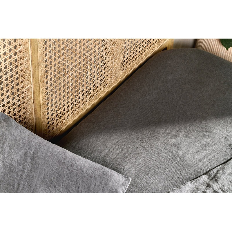 Adya Linen Fitted Sheet – Charcoal