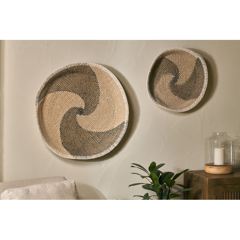 Idana Basket Wall Art – Natural, Black & White