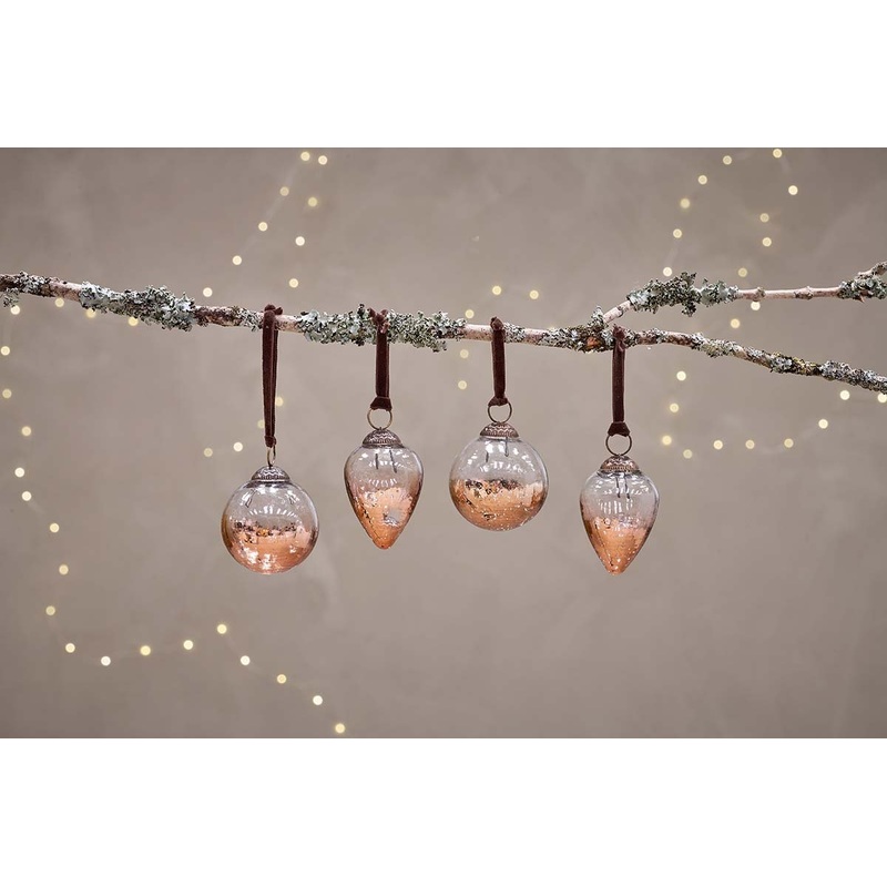 Nevasa Baubles – Clear & Antique Copper (Set of 4)