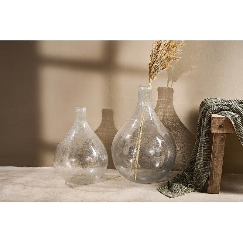 Payag Recycled Glass Vase|Clear|Small|Large