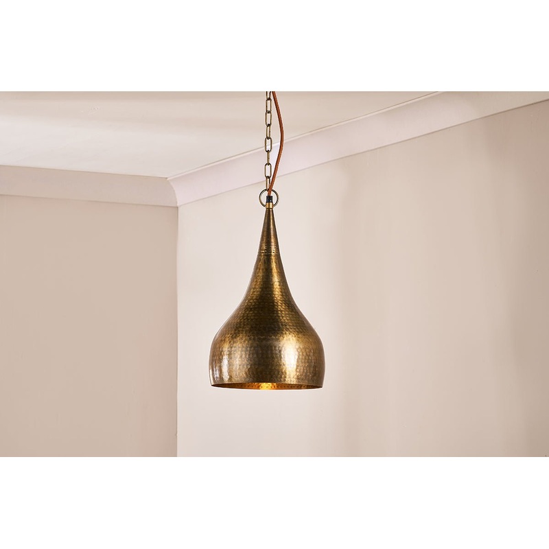 Quinn Hammered Metal Pendant – Small
