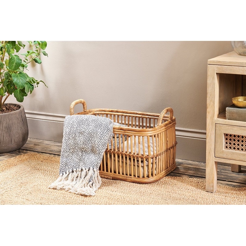 Rammi Rattan Laundry Basket|Natural|One Size