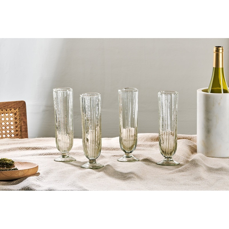 Sigiri Champagne Glass – Clear – (Set of 4)
