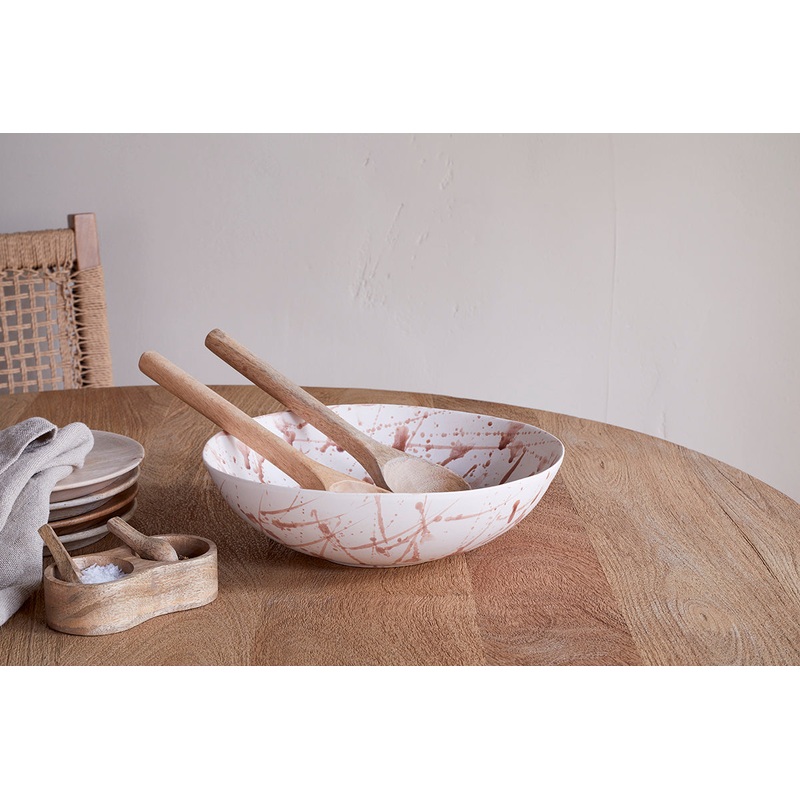 Canela Splatter Serving Bowl – Dusty Terracotta