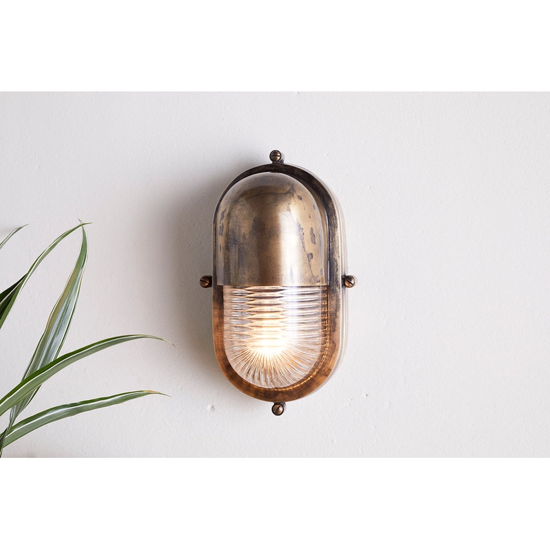 Denaya Outdoor Wall Lamp – Antique Brass