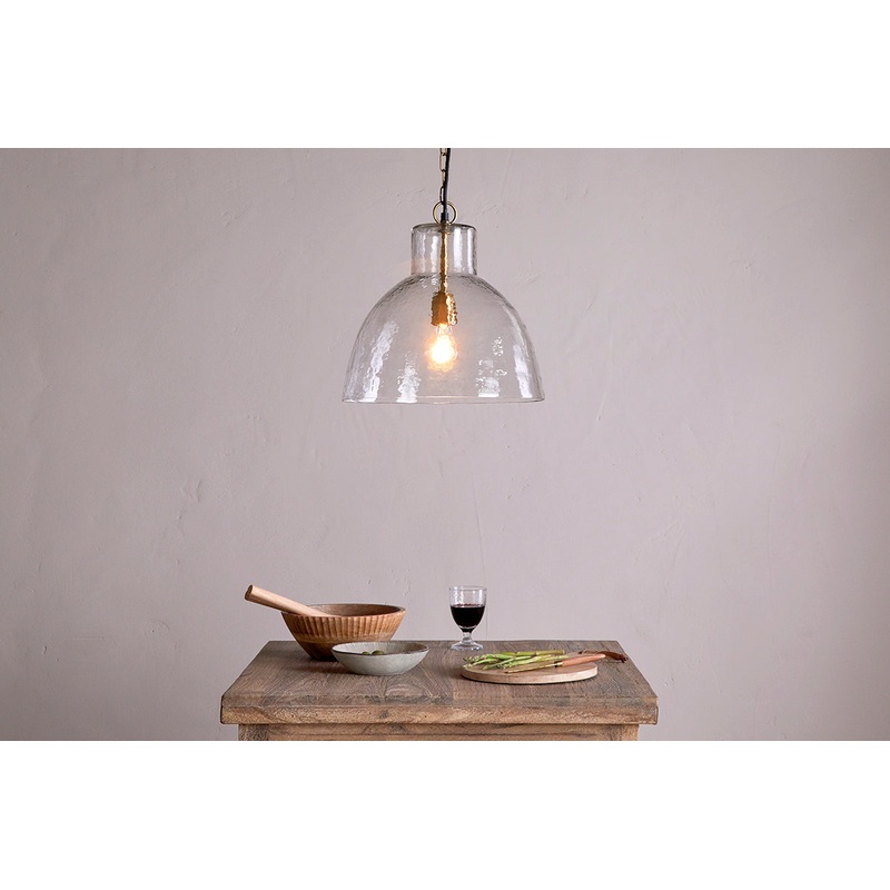 Inayah Recycled Glass Pendant – Clear
