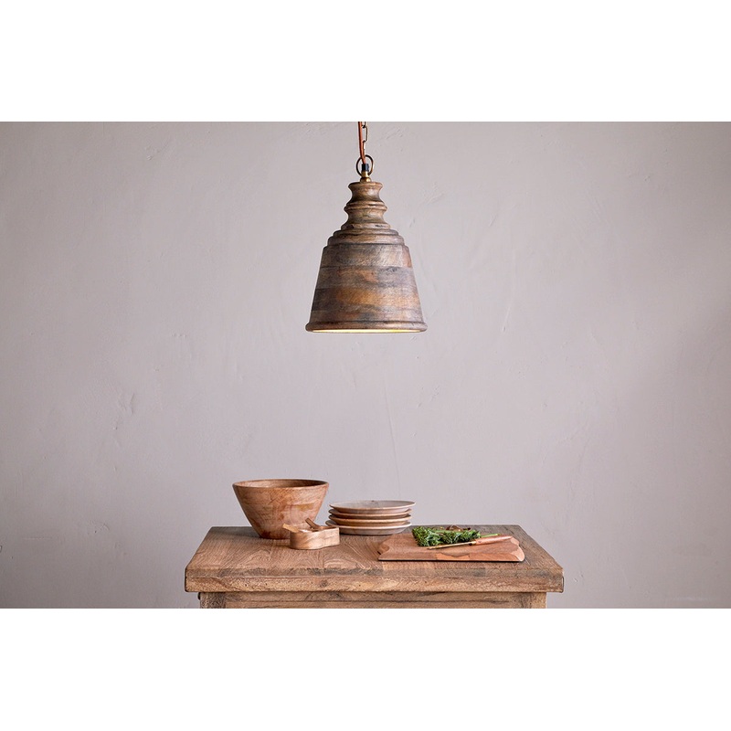 Koma Mango Wood Pendant – Ash Stain