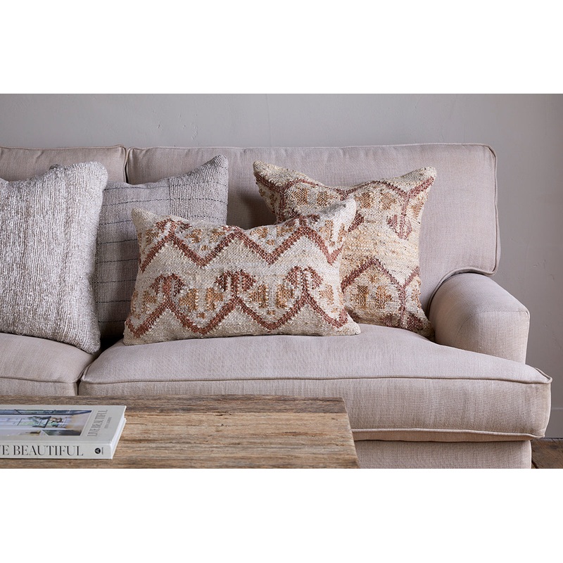 Nuvali Cotton & Jute Cushion Cover – Rust