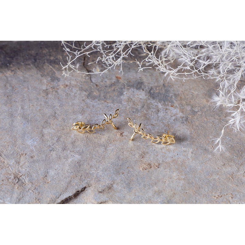 Pritee Ear Climbers – Gold|Gold|One Size