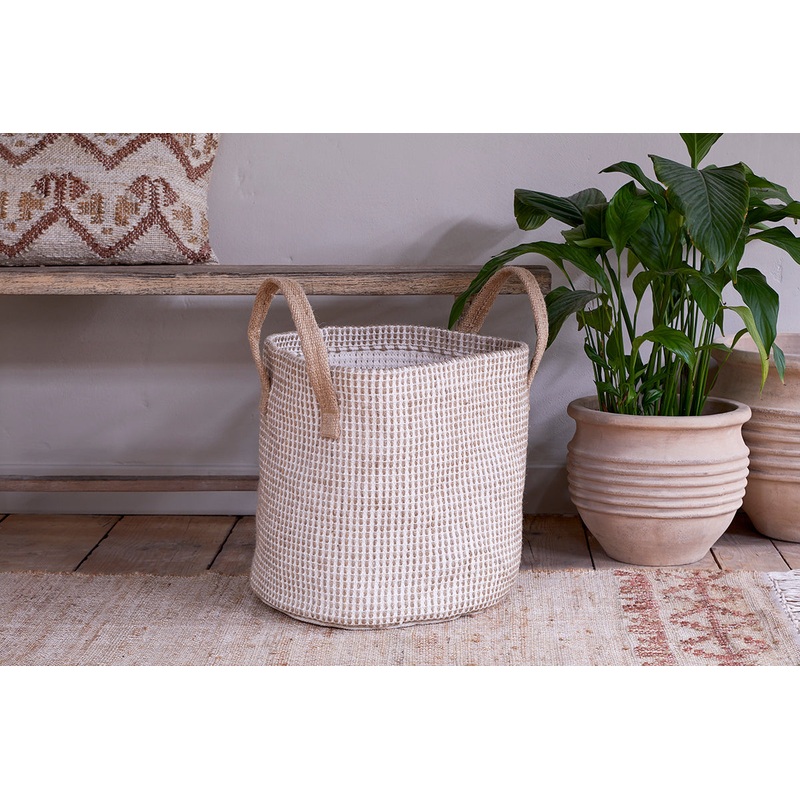 Rohia Basket – Natural & Cream