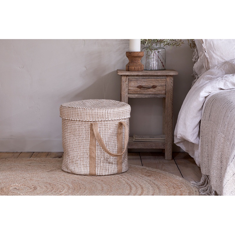 Rohia Laundry Basket – Natural & Cream