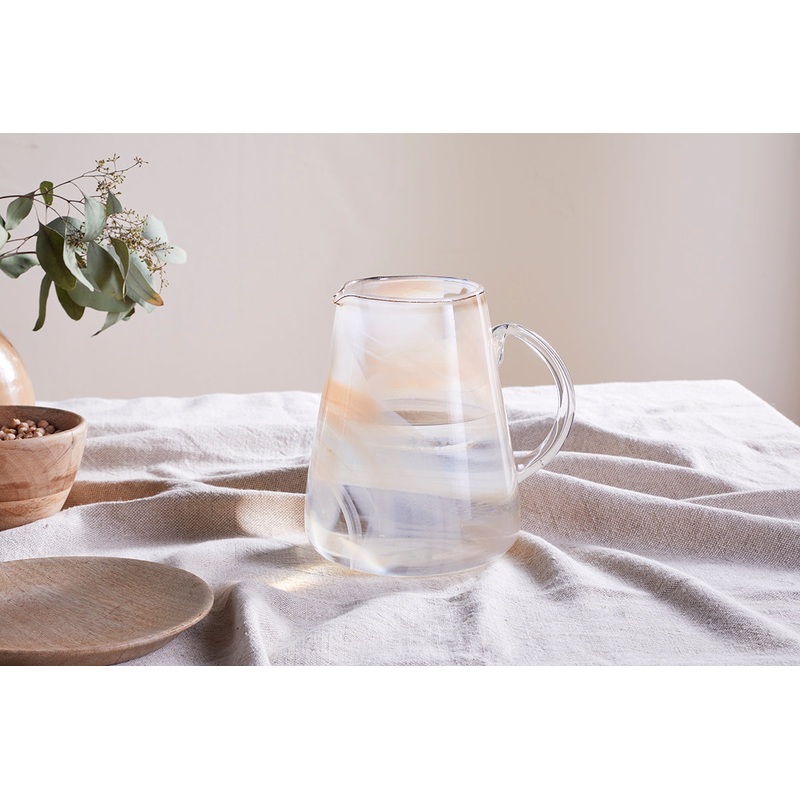 Shirali Marble Swirl Jug – Apricot