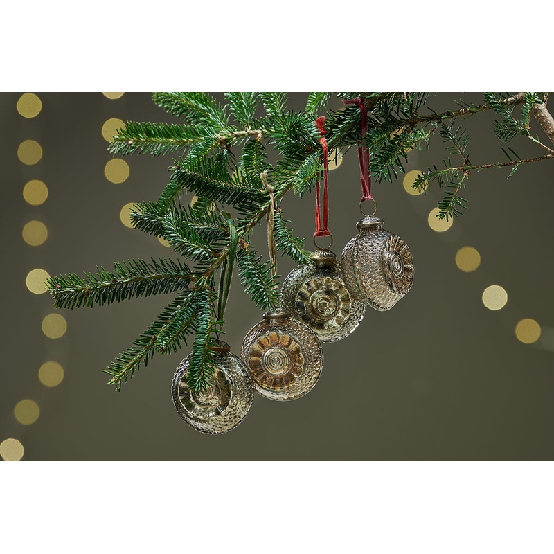 Abitha Baubles – Antique Gold & Grey – (Set of 4)