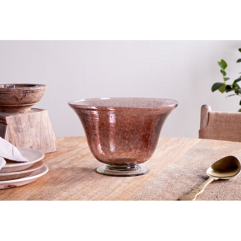 Aderonke Glass Bowl – Plum|Plum|One Size
