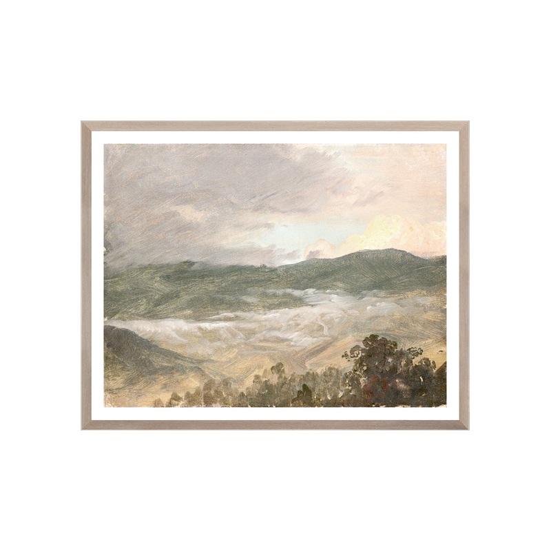 Afternoon Hills 1800s|White Oak Frame|Gallery Wrap Canvas