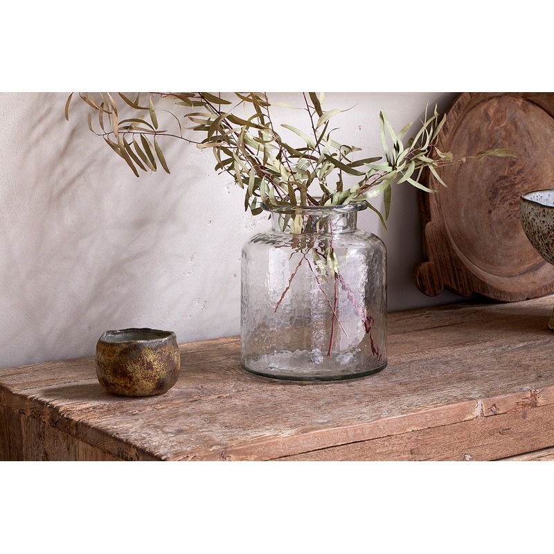 Akra Recycled Glass Vase – Clear