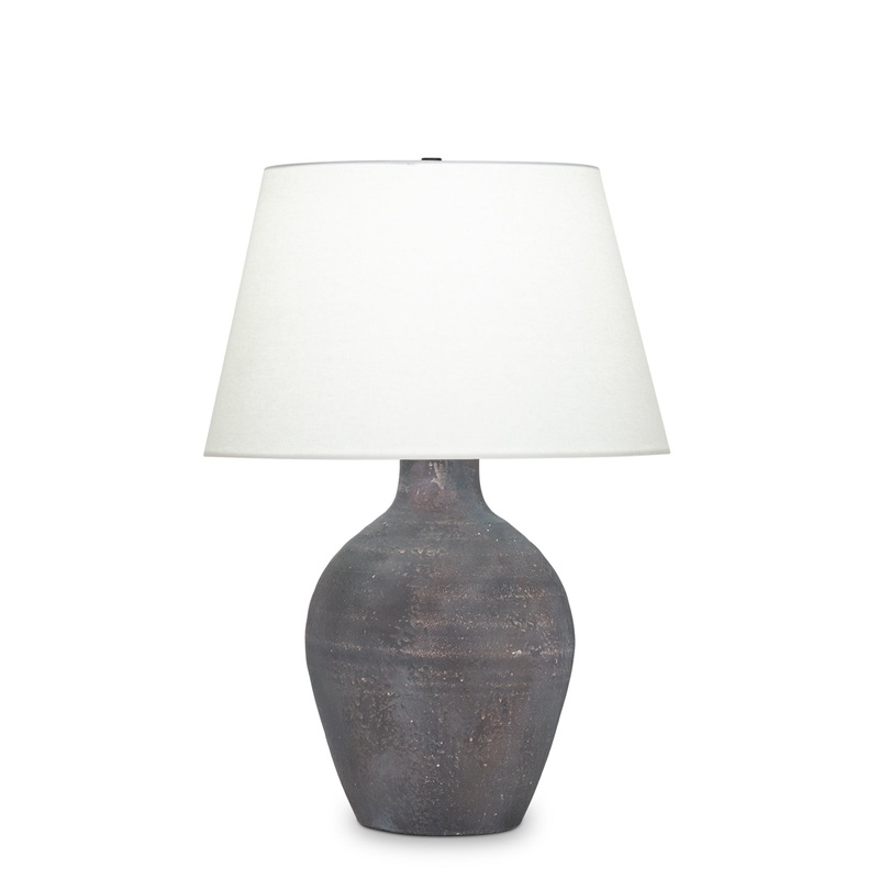 Atticus Table Lamp|Off-White Linen|Off-White Cotton