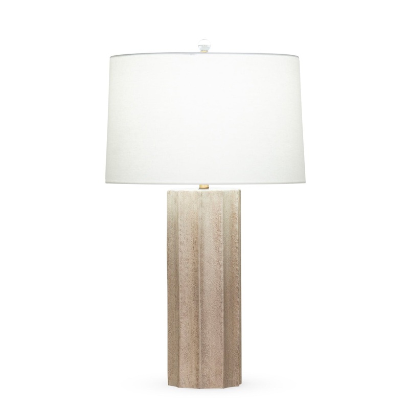 Delilah Table Lamp|Off-White Linen|Off-White Cotton|Oval Off-White Linen
