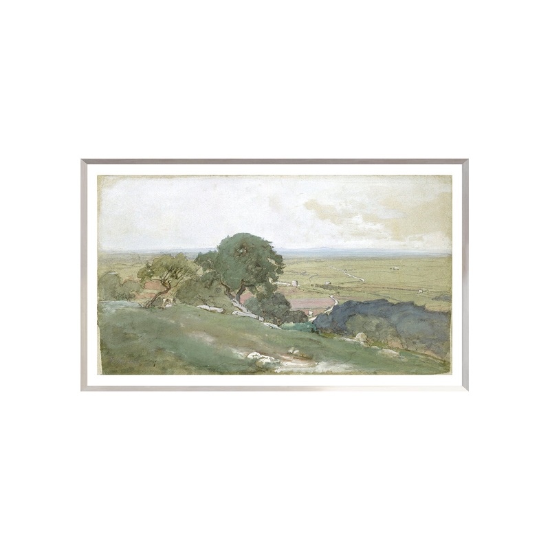 Green Acres|White Oak Frame with Glass|Gallery Wrap Canvas|Framed Canvas|Petite