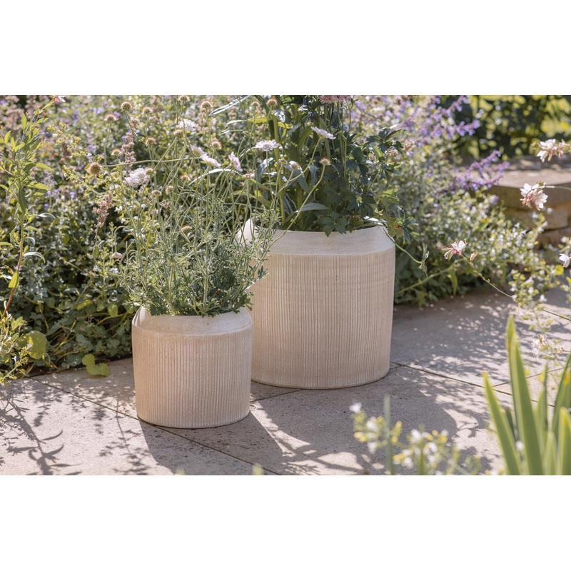 Kubo Ceramic Planter – Cream|Cream|Small|Large