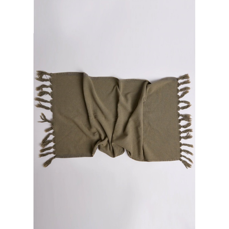 Olive Vintage Wash Hand Towel
