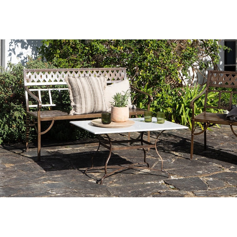 Parwaha Marble Coffee Table|Brass|One Size