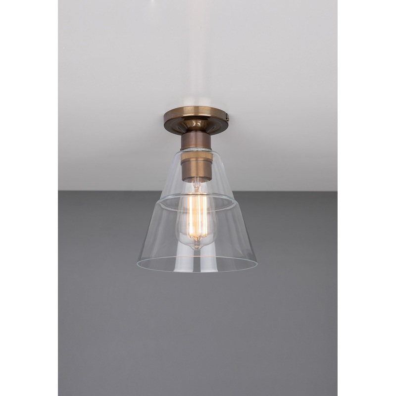 Rigale Coolie Glass Flush Ceiling Light