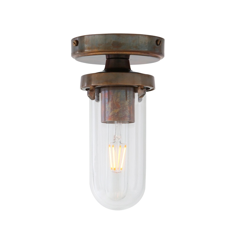 Oregon B Well Glass Flush Ceiling Light