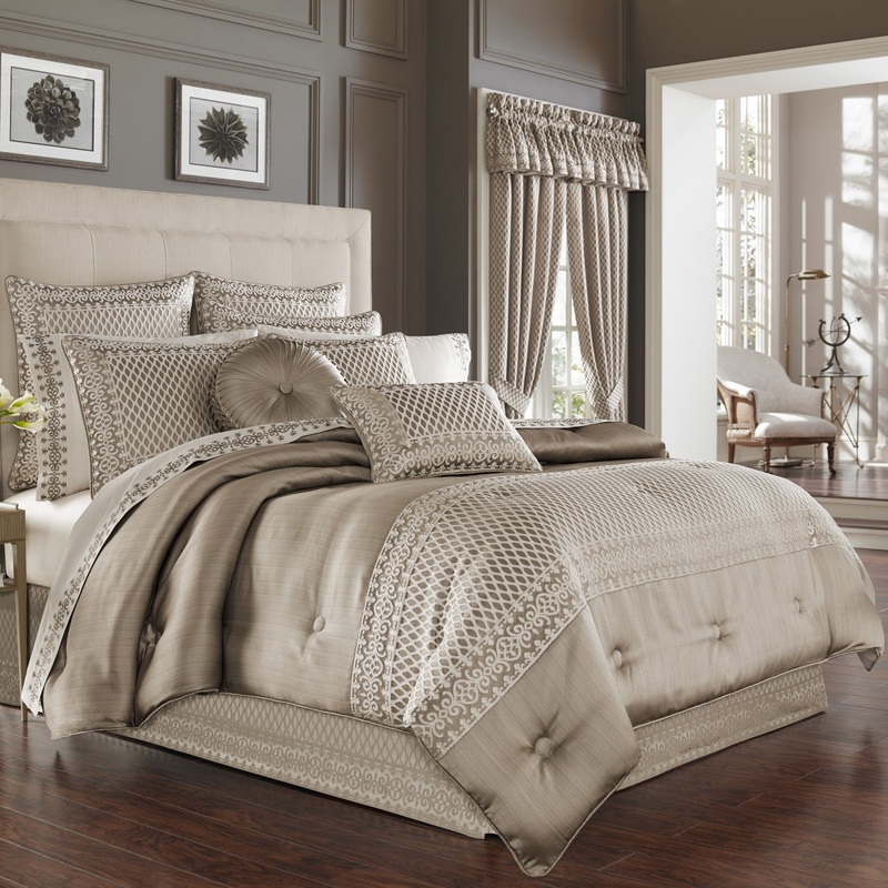 Beaumont Comforter Set|California King 4Pc. Comforter Set|Queen 4Pc. Comforter Set|King 4Pc. Comforter Set|Champagne